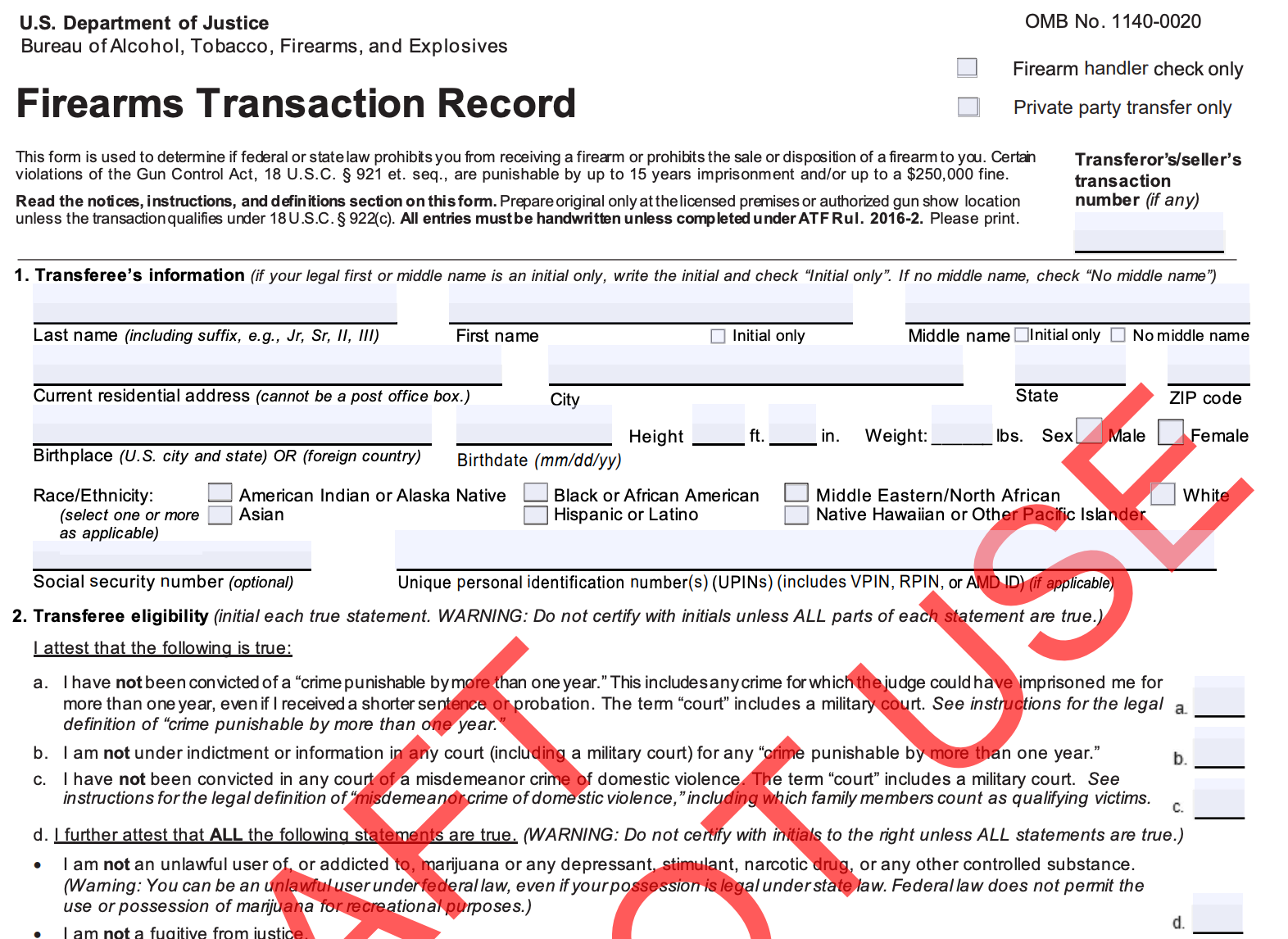 New Proposed Draft Of ATF Form 4473 Includes Major Changes From The ...